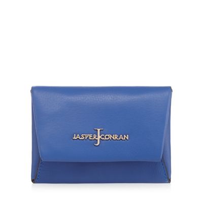 Bright blue leather small purse
